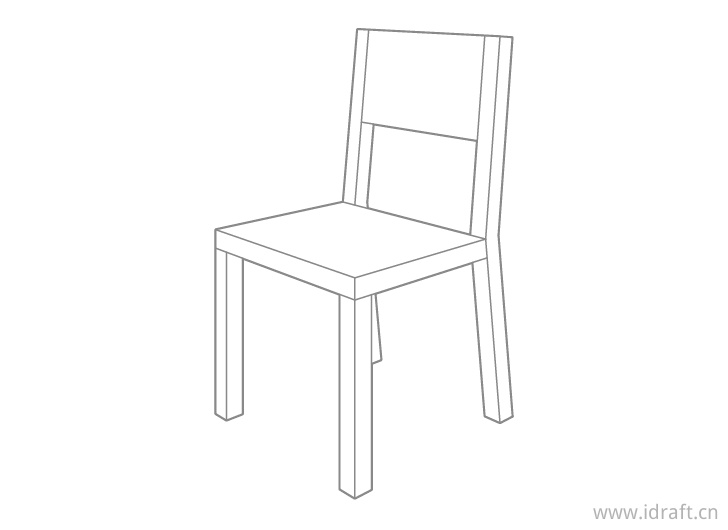 怎么画透视中的椅子-普通椅子的透视画法